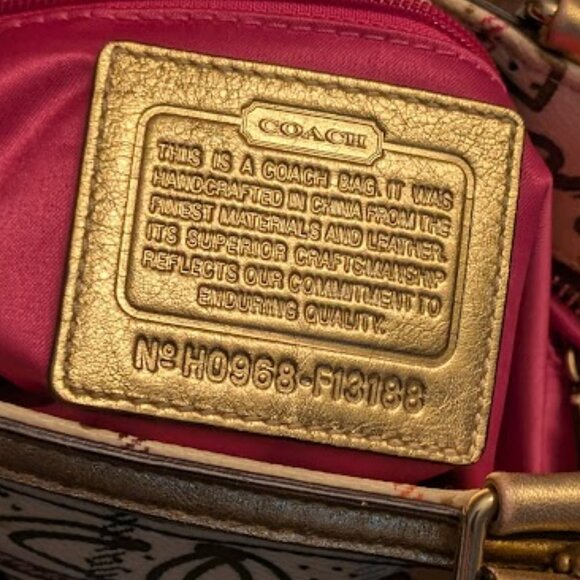 O1 COACH Heritage Tattersall Graffiti Tote Bag (NWOT) - Picture 10 of 10